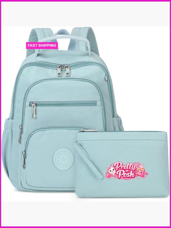 Lightweight Mini Backpack Purse with Luggage Strap, Nylon, Daypack